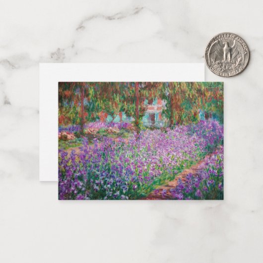Claude Monet - De tuin van de kunstenaar in Givern Notitiekaartje (Voorkant / Achterkant in situ)