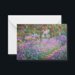 Claude Monet - De tuin van de kunstenaar in Givern Notitiekaartje<br><div class="desc">The Artists Garden at Giverny / Le Jardin de l'artiste a Giverny - Claude Monet,  1900</div>