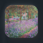 Claude Monet - De tuin van de kunstenaar in Givern Papieren Bordje<br><div class="desc">The Artists Garden at Giverny / Le Jardin de l'artiste a Giverny - Claude Monet,  1900</div>