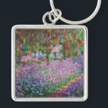 Claude Monet - De tuin van de kunstenaar in Givern Sleutelhanger<br><div class="desc">The Artists Garden at Giverny / Le Jardin de l'artiste a Giverny - Claude Monet,  1900</div>