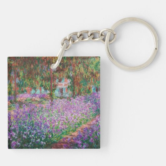 Claude Monet - De tuin van de kunstenaar in Givern Sleutelhanger (Achterkant)