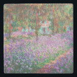 Claude Monet - De tuin van de kunstenaar in Givern Stenen Onderzetter<br><div class="desc">The Artists Garden at Giverny / Le Jardin de l'artiste a Giverny - Claude Monet,  1900</div>
