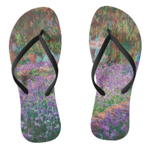 Claude Monet - De tuin van de kunstenaar in Givern Teenslippers