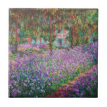 Claude Monet - De tuin van de kunstenaar in Givern Tegeltje<br><div class="desc">The Artists Garden at Giverny / Le Jardin de l'artiste a Giverny - Claude Monet,  1900</div>