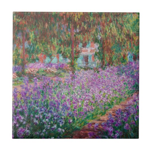 Claude Monet - De tuin van de kunstenaar in Givern Tegeltje (Voorkant)