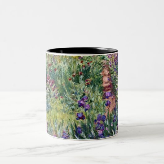 Claude Monet - De tuin van de kunstenaar in Givern Tweekleurige Koffiemok (Center)