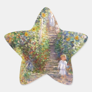 Claude Monet de Tuin van de Kunstenaar in Ster Sticker