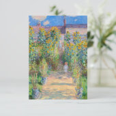 Claude Monet - De tuin van de kunstenaar in Vetheu Bedankkaart (Staand voorkant)