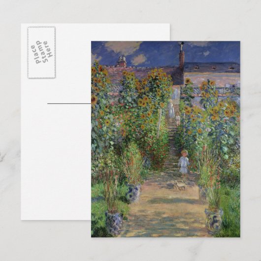 Claude Monet | De tuin van de kunstenaar in Vetheu Briefkaart (Voorkant / Achterkant)