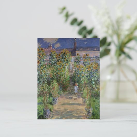 Claude Monet | De tuin van de kunstenaar in Vetheu Briefkaart (Staand voorkant)