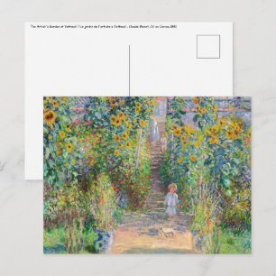 Claude Monet - De tuin van de kunstenaar in Vetheu Briefkaart
