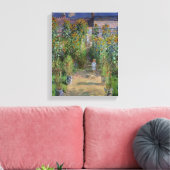 Claude Monet | De tuin van de kunstenaar in Vetheu Canvas Afdruk (Insitu (Woonkamer))