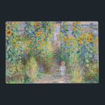 Claude Monet - De tuin van de kunstenaar in Vetheu Gelamineerde Placemat<br><div class="desc">The Artists's Garden at Vetheuil / Le jardin de l'artiste a Vetheuil - Claude Monet,  Oil on Canvas, 1881</div>