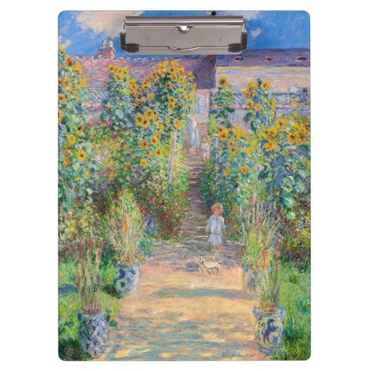 Claude Monet - De tuin van de kunstenaar in Vetheu Klembord (Voorkant)