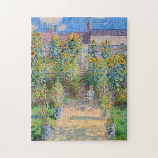 Claude Monet - De tuin van de kunstenaar in Vetheu Legpuzzel (Verticaal)