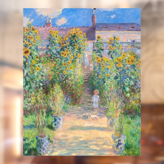 Claude Monet - De tuin van de kunstenaar in Vetheu Raamsticker (Vel 2)