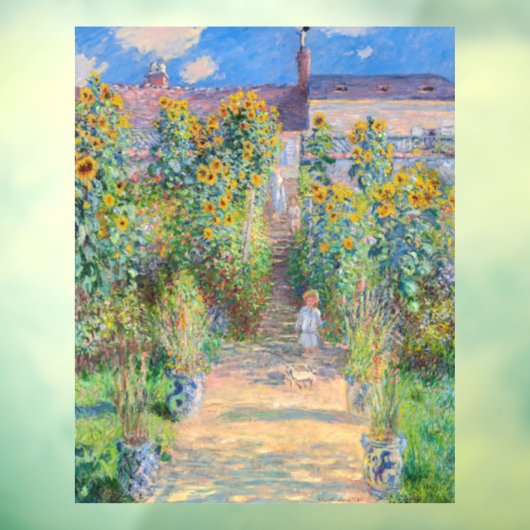 Claude Monet - De tuin van de kunstenaar in Vetheu Raamsticker (Vel 3)