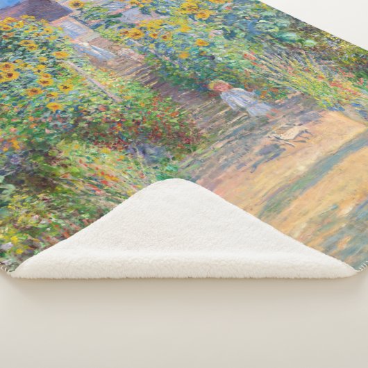 Claude Monet - De tuin van de kunstenaar in Vetheu Sherpa Deken (3/4)