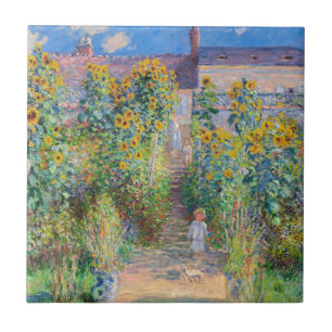 Claude Monet - De tuin van de kunstenaar in Vetheu Tegeltje