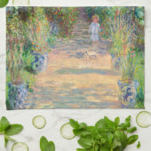 Claude Monet - De tuin van de kunstenaar in Vetheu Theedoek (Gevouwen)