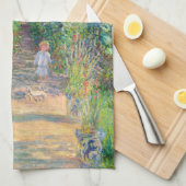 Claude Monet - De tuin van de kunstenaar in Vetheu Theedoek (Quarter Fold)