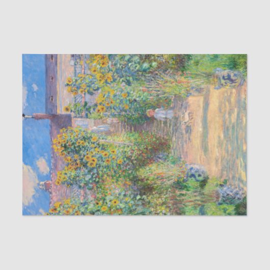 Claude Monet - De tuin van de kunstenaar in Vetheu Tissuepapier (Voorkant)