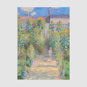 Claude Monet - De tuin van de kunstenaar in Vetheu Tissuepapier