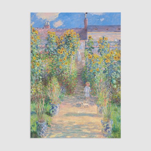 Claude Monet - De tuin van de kunstenaar in Vetheu Tissuepapier