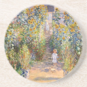 Claude Monet de Tuin van de Kunstenaar in Vétheuil Zandsteen Onderzetter