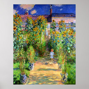 Claude Monet: De Tuin van Monet in Vétheuil Poster