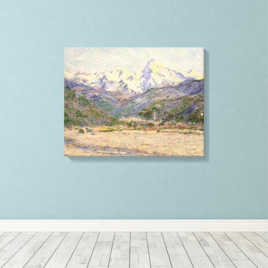 Claude Monet | De vallei van Nervia Canvas Afdruk (Insitu (Houten vloer))