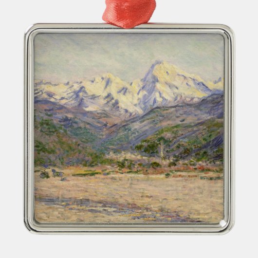 Claude Monet | De vallei van Nervia Metalen Ornament (Voorkant)