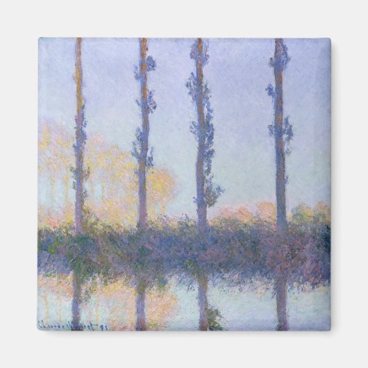 Claude Monet | De vier bomen Magneet (Voorkant)