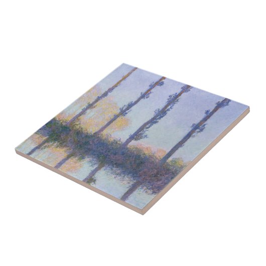 Claude Monet | De vier bomen Tegeltje (Zijkant)