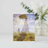 Claude Monet - De vrouw met de parasol Briefkaart (Staand voorkant)