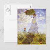 Claude Monet - De vrouw met de parasol Briefkaart (Voorkant / Achterkant)
