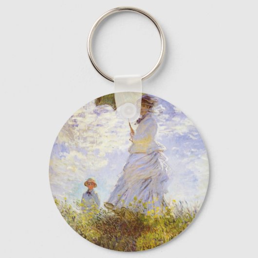 Claude Monet - De vrouw met de parasol Sleutelhanger (Voorkant)