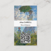 Claude Monet - De Wandeling - QR Code Visitekaartje (Voorkant)