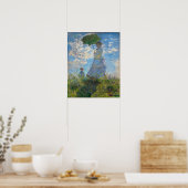 Claude Monet - De wandeling, vrouw met een parasol Poster (Keuken)