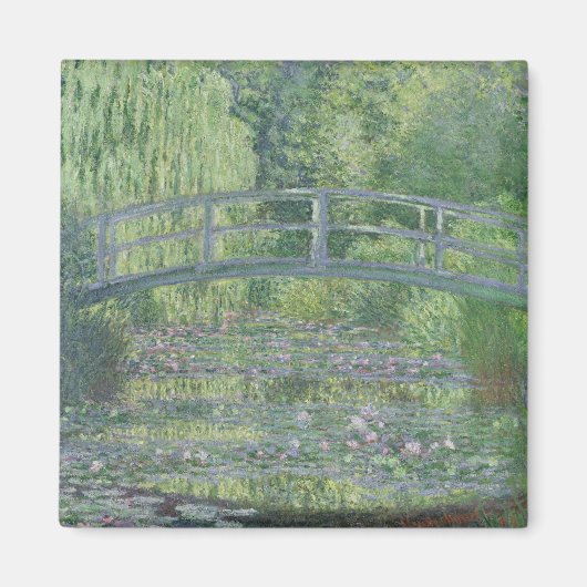 Claude Monet | De waterpas Pond: Groene harmonie Magneet (Voorkant)