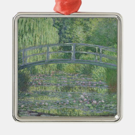 Claude Monet | De waterpas Pond: Groene harmonie Metalen Ornament (Voorkant)