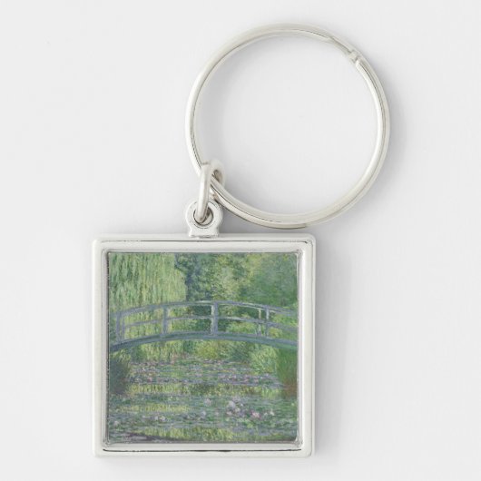 Claude Monet | De waterpas Pond: Groene harmonie Sleutelhanger (Voorkant)