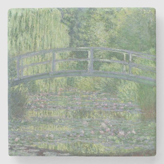 Claude Monet | De waterpas Pond: Groene harmonie Stenen Onderzetter (Voorkant)