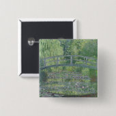 Claude Monet | De waterpas Pond: Groene harmonie Vierkante Button 5,1 Cm (Voorkant /achterkant)