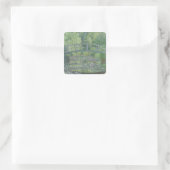 Claude Monet | De waterpas Pond: Groene harmonie Vierkante Sticker (Tas)