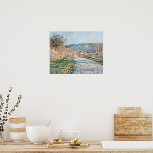 Claude Monet - De weg naar Vétheuil Poster (Keuken)