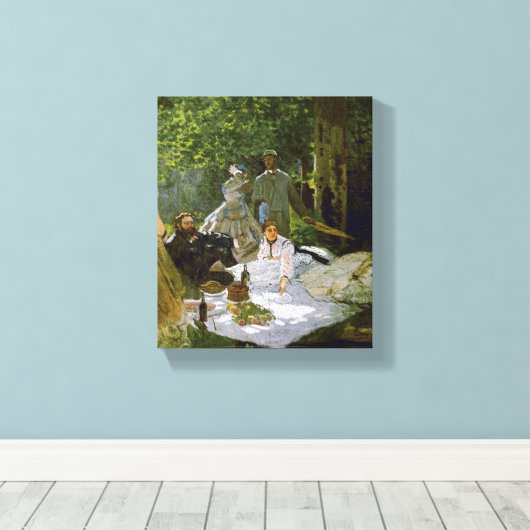 Claude Monet – Déjeuner sur l'herbe – 1866 Canvas Afdruk (Insitu (Houten vloer))