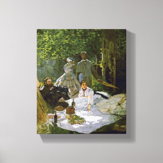 Claude Monet – Déjeuner sur l'herbe – 1866 Canvas Afdruk (Voorkant)