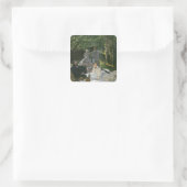 Claude Monet | Dejeuner sur l'Herbe, Chailly Vierkante Sticker (Tas)