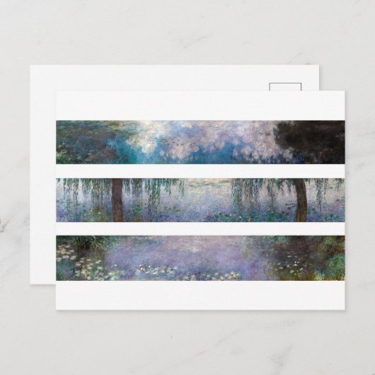 Claude Monet Drie schilderijen in het Orangerie Mu Briefkaart (Voorkant / Achterkant)